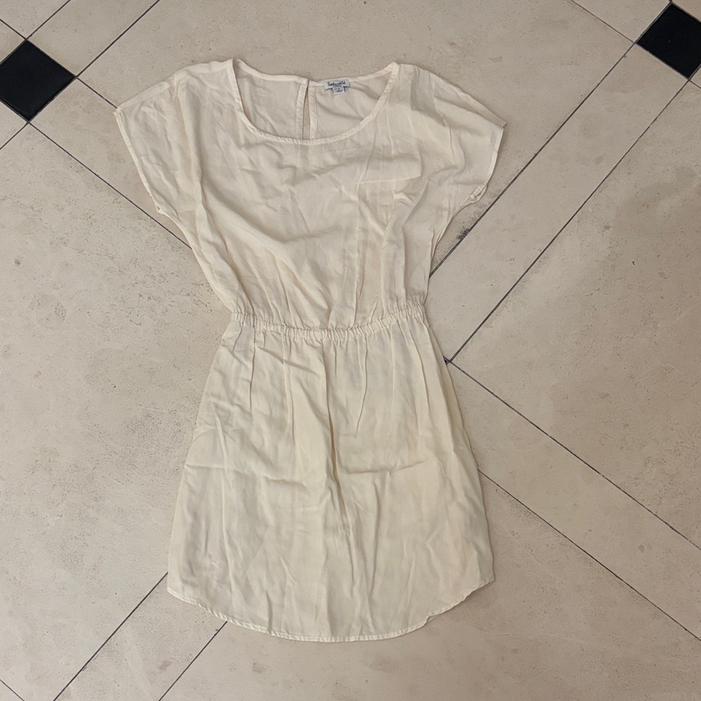 Splendid Cream Short Sleeve Dress